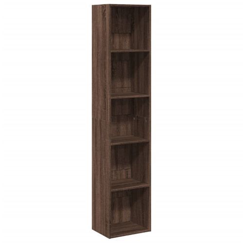 Bibliothèque chêne marron 40x30x189 cm bois d'ingénierie - Photo n°2; ?>