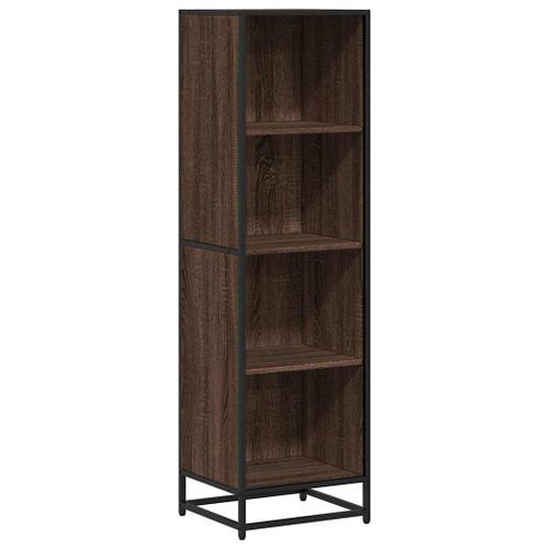 Bibliothèque chêne marron 40x35x139 cm bois d'ingénierie - Photo n°2; ?>