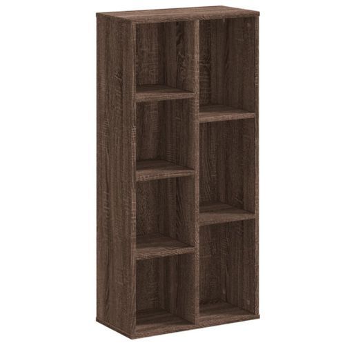 Bibliothèque chêne marron 50x25x105 cm bois d'ingénierie - Photo n°2; ?>