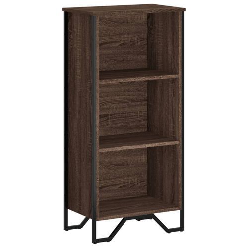 Bibliothèque chêne marron 50x31x106 cm bois d'ingénierie - Photo n°2; ?>