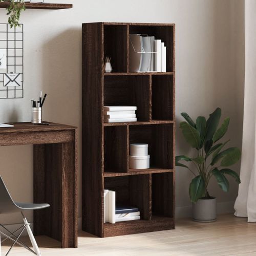 Bibliothèque chêne marron 57x28,5x141 cm bois d'ingénierie - Photo n°3; ?>