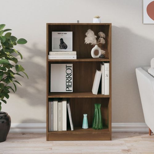 Bibliothèque Chêne marron 60x24x109 cm Bois d'ingénierie - Photo n°3; ?>