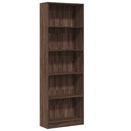 Bibliothèque chêne marron 60x24x176 cm bois d'ingénierie - Photo n°2; ?>