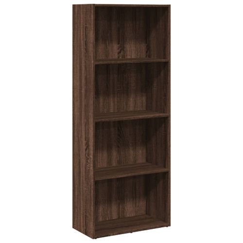 Bibliothèque chêne marron 60x30x152 cm bois d'ingénierie - Photo n°2; ?>