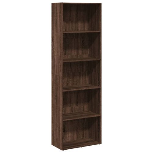 Bibliothèque chêne marron 60x30x189 cm bois d'ingénierie - Photo n°2; ?>