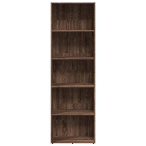 Bibliothèque chêne marron 60x30x189 cm bois d'ingénierie - Photo n°3; ?>