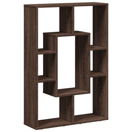 Bibliothèque chêne marron 63x20x90 cm bois d'ingénierie - Photo n°2; ?>