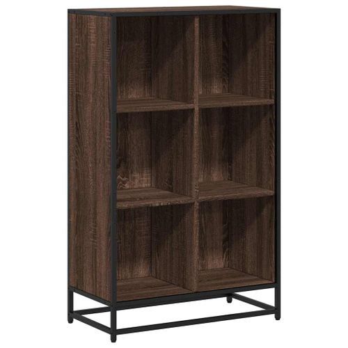 Bibliothèque chêne marron 65,5x33x107,5 cm bois d'ingénierie - Photo n°2; ?>