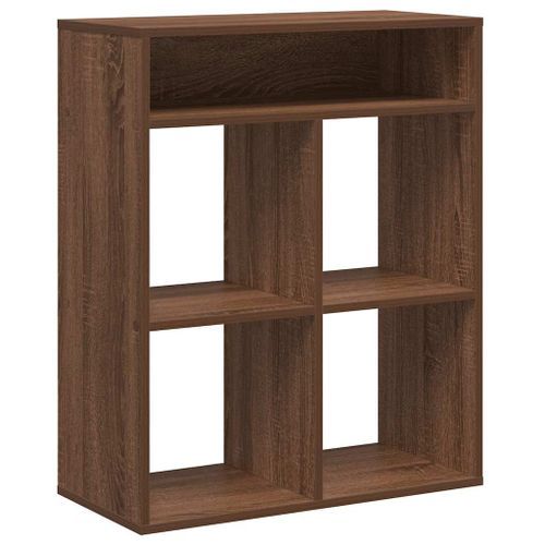 Bibliothèque chêne marron 66x31x80 cm bois d'ingénierie - Photo n°2; ?>