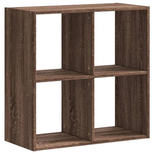 Bibliothèque chêne marron 68,5x32x68,5 cm bois d'ingénierie - Photo n°2; ?>