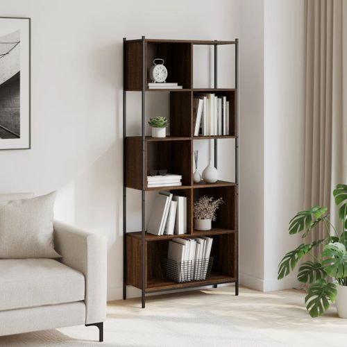 Bibliothèque chêne marron 72x28x172 cm bois d'ingénierie - Photo n°2; ?>