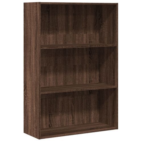 Bibliothèque chêne marron 80x30x114 cm bois d'ingénierie - Photo n°2; ?>