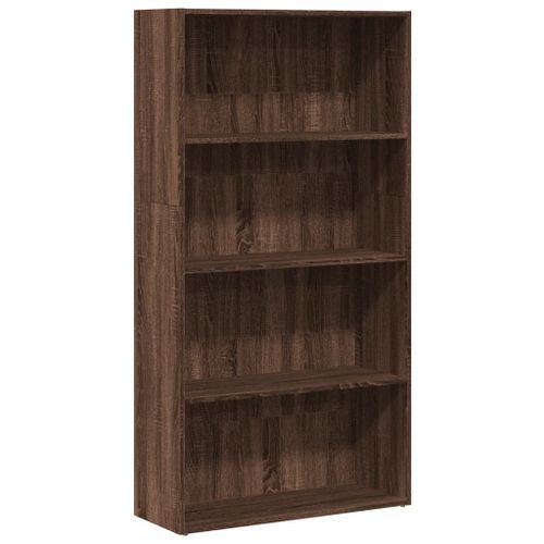 Bibliothèque chêne marron 80x30x152 cm bois d'ingénierie - Photo n°2; ?>