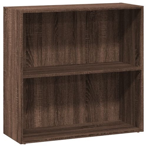 Bibliothèque chêne marron 80x30x77 cm bois d'ingénierie - Photo n°2; ?>