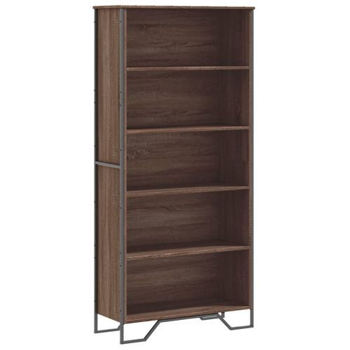 Bibliothèque chêne marron 80x31x169 cm bois d'ingénierie - Photo n°2; ?>