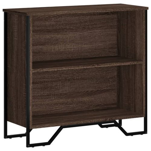 Bibliothèque chêne marron 80x31x74,5 cm bois d'ingénierie - Photo n°2; ?>