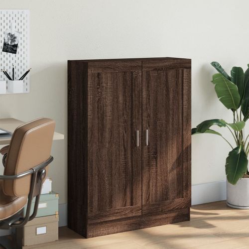 Bibliothèque chêne marron 82,5x30,5x115 cm bois d'ingénierie - Photo n°3; ?>