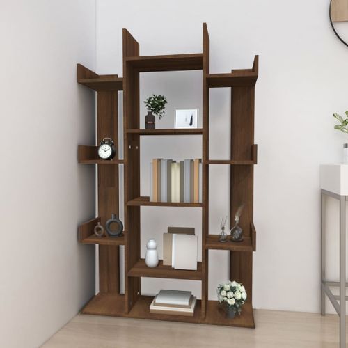 Bibliothèque Chêne marron 86x25,5x140 cm Bois d'ingénierie - Photo n°3; ?>