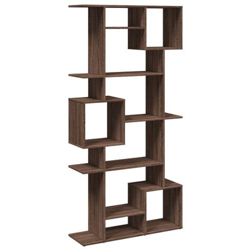 Bibliothèque chêne marron 92x29x188 cm bois d'ingénierie - Photo n°3; ?>