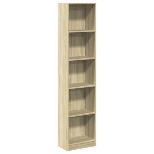 Bibliothèque chêne sonoma 40x24x176 cm bois d'ingénierie - Photo n°2; ?>