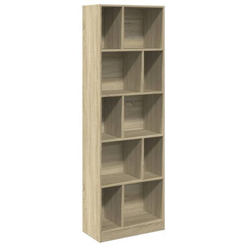 Bibliothèque chêne sonoma 57x28,5x174 cm bois d'ingénierie - Photo n°2; ?>