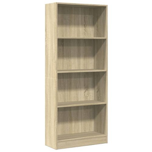 Bibliothèque chêne sonoma 60x24x143 cm bois d'ingénierie - Photo n°2; ?>