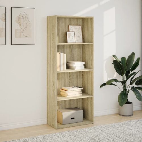 Bibliothèque chêne sonoma 60x30x152 cm bois d'ingénierie - Photo n°3; ?>