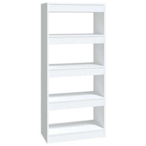 Bibliothèque/Cloison Blanc brillant 60x30x135cm Bois ingénierie - Photo n°3; ?>