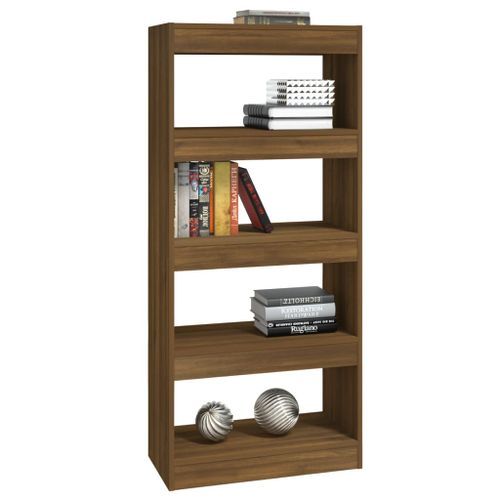 Bibliothèque/Cloison Chêne marron 60x30x135cm Bois d'ingénierie - Photo n°3; ?>