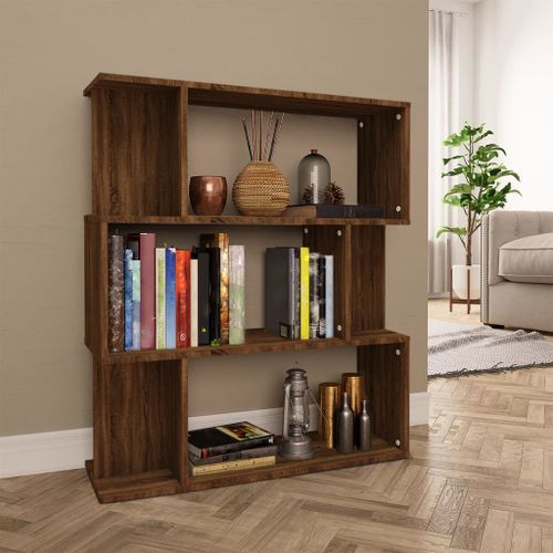 Bibliothèque/Cloison Chêne marron 80x24x96 cm Bois d'ingénierie - Photo n°3; ?>