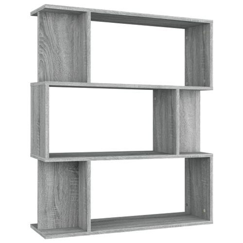 Bibliothèque/Cloison Sonoma gris 80x24x96 cm Bois d'ingénierie - Photo n°2; ?>