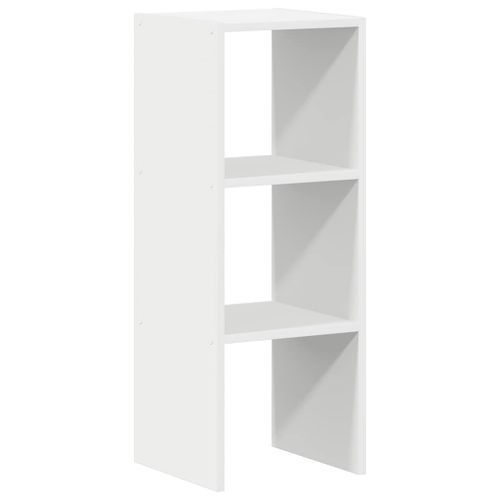 Bibliothèque empilable blanc 30x30x80 cm bois d'ingénierie - Photo n°2; ?>