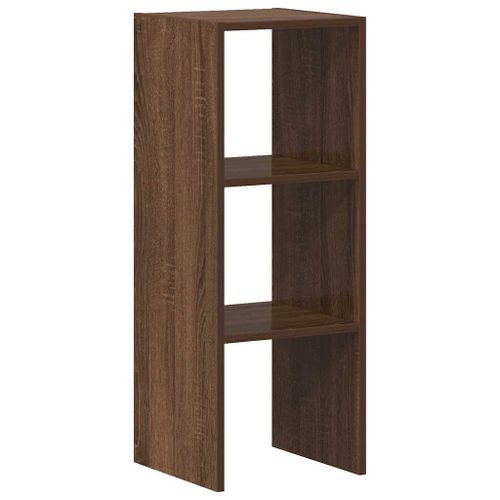 Bibliothèque empilable chêne marron 30x30x80 cm bois ingénierie - Photo n°2; ?>