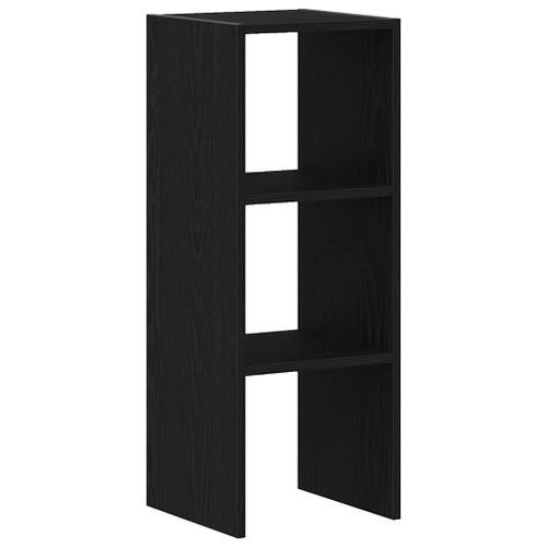 Bibliothèque empilable chêne noir 30x30x80 cm bois d'ingénierie - Photo n°2; ?>