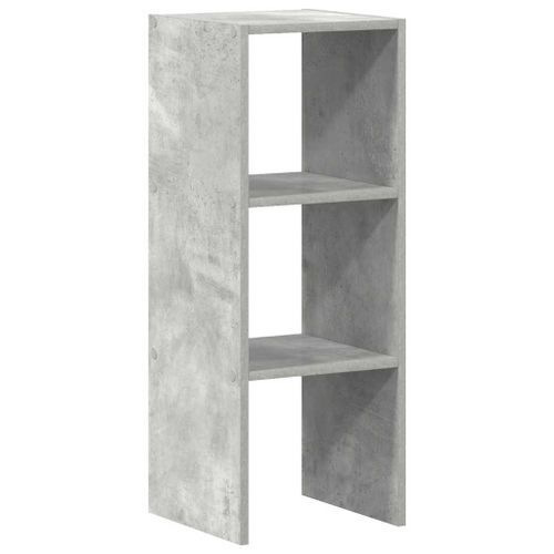 Bibliothèque empilable gris béton 30x30x80 cm bois d'ingénierie - Photo n°2; ?>