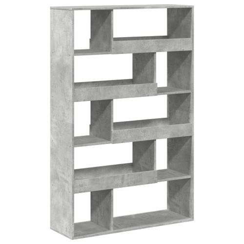 Bibliothèque gris béton 100x33x156,5 cm bois d'ingénierie - Photo n°2; ?>