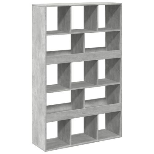 Bibliothèque gris béton 100x33x156,5 cm bois d'ingénierie - Photo n°2; ?>