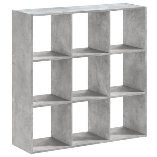 Bibliothèque gris béton 102x32x102 cm bois d'ingénierie - Photo n°2; ?>