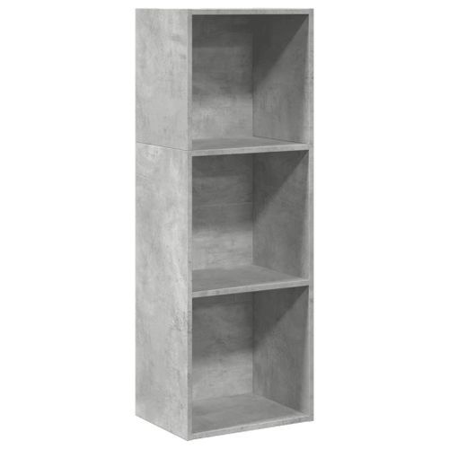 Bibliothèque gris béton 40x30x114 cm bois d'ingénierie - Photo n°2; ?>