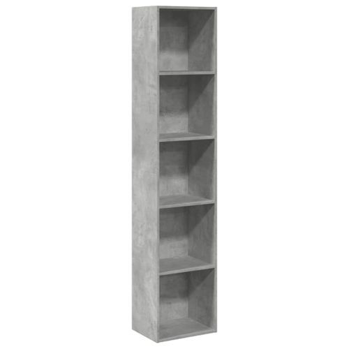 Bibliothèque gris béton 40x30x189 cm bois d'ingénierie - Photo n°2; ?>