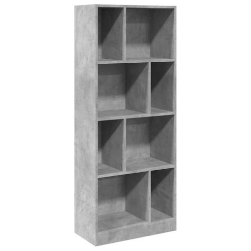 Bibliothèque gris béton 57x28,5x141 cm bois d'ingénierie - Photo n°2; ?>