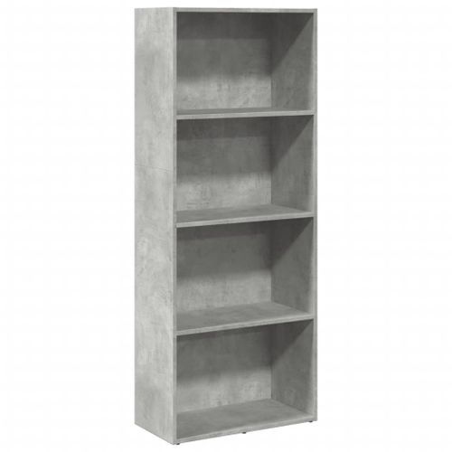 Bibliothèque gris béton 60x30x152 cm bois d'ingénierie - Photo n°2; ?>