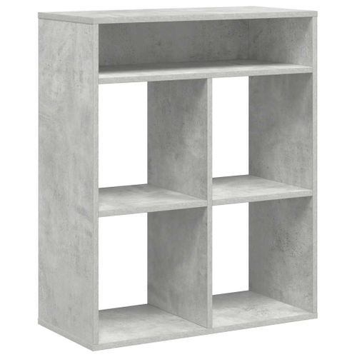 Bibliothèque gris béton 66x31x80 cm bois d’ingénierie - Photo n°2; ?>