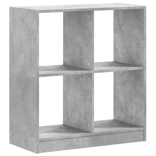 Bibliothèque gris béton 68,5x32x75 cm bois d'ingénierie - Photo n°2; ?>