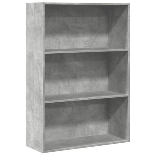 Bibliothèque gris béton 80x30x114 cm bois d'ingénierie - Photo n°2; ?>