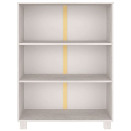 Bibliothèque HAMAR Blanc 85x35x112 cm Bois de pin massif - Photo n°3; ?>