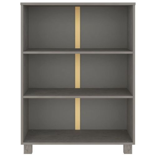 Bibliothèque HAMAR Gris clair 85x35x112 cm Bois de pin massif - Photo n°3; ?>