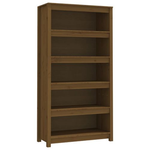 Bibliothèque Marron miel 80x35x154 cm Bois de pin massif - Photo n°2; ?>