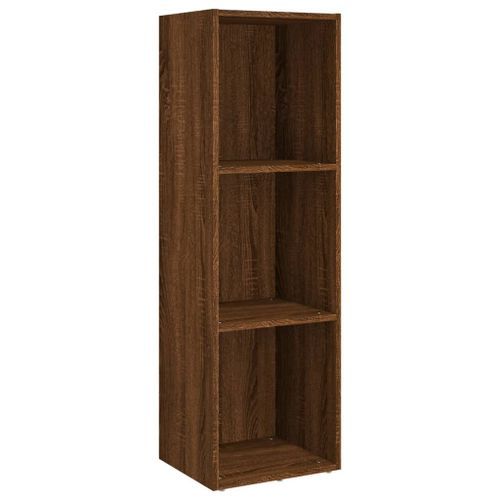 Bibliothèque/Meuble TV chêne marron 36x30x114cm bois ingénierie - Photo n°2; ?>