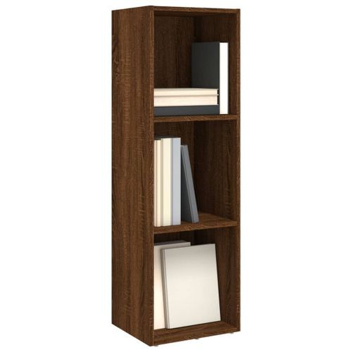 Bibliothèque/Meuble TV chêne marron 36x30x114cm bois ingénierie - Photo n°3; ?>